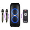 SingMasters PartyBox P50 Portable Wireless Bluetooth Party and Karaoke Speaker System Machine with 2 Premium UHF wireless mics