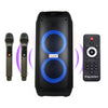 SingMasters PartyBox P80 Portable Wireless Bluetooth Party & Karaoke Speaker System Machine with 2 Premium UHF wireless mics